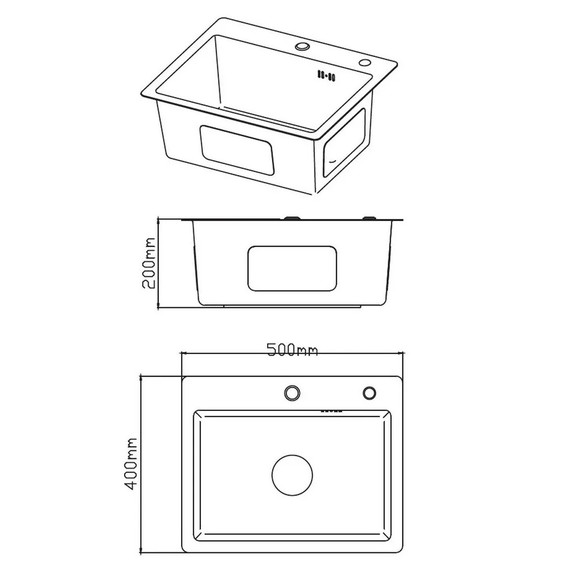 Кухонная мойка Diadonna DS5040, сатин - фото 6