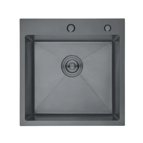 Кухонная мойка Gerhans K34550B 1 мм, PVD графит - фото 