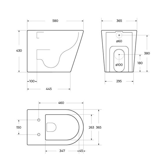 Унитаз приставной безободковый BelBagno BB1003CB-TOR/SC с тонкой крышкой микролифт (система смыва торнадо) - фото 8