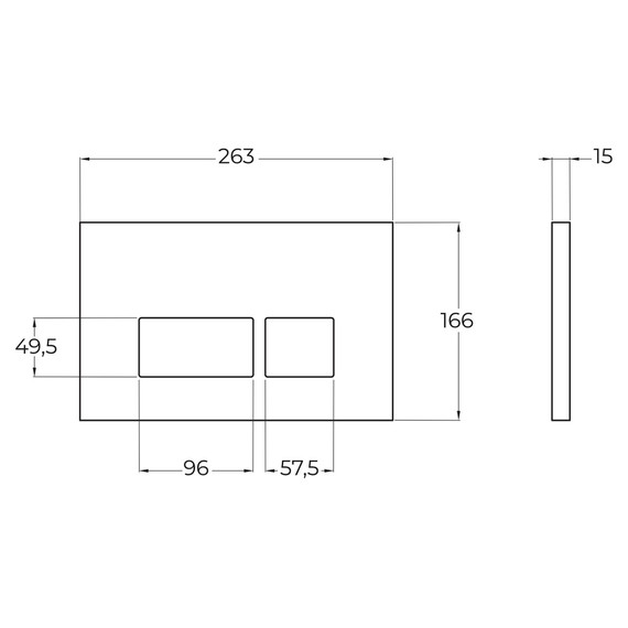 Кнопка смыва BelBagno BB043ORO.MAT, золото матовое - фото 3