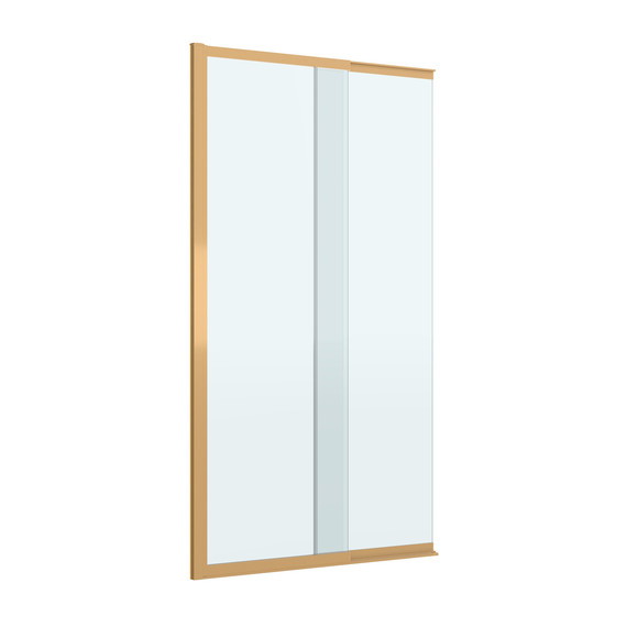 Шторка для ванны Cezares 90 см SLIDER-FIX-VF-11-90/150-C-BORO, брашированное золото/прозрачное - фото 3