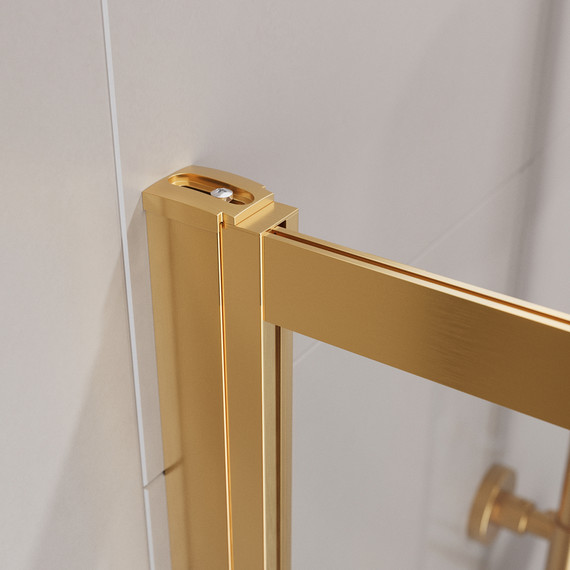 Шторка для ванны Cezares 90 см SLIDER-FIX-VF-11-90/150-C-BORO, брашированное золото/прозрачное - фото 4