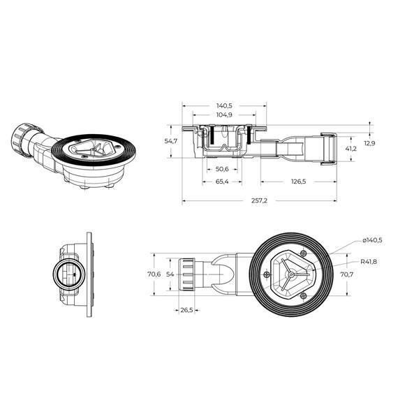 Каменный поддон BelBagno 170 см TRAY-MR-UNO-AH-170/70-35-W-BO - фото 6