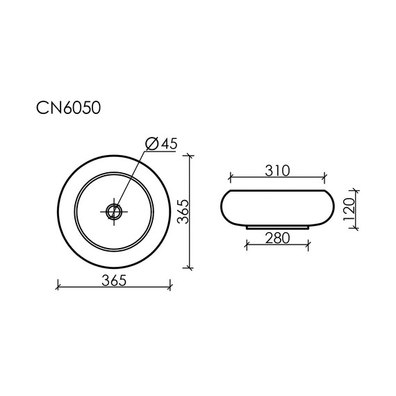 Раковина-чаша Ceramicanova Element 36 см CN6050 - фото 8
