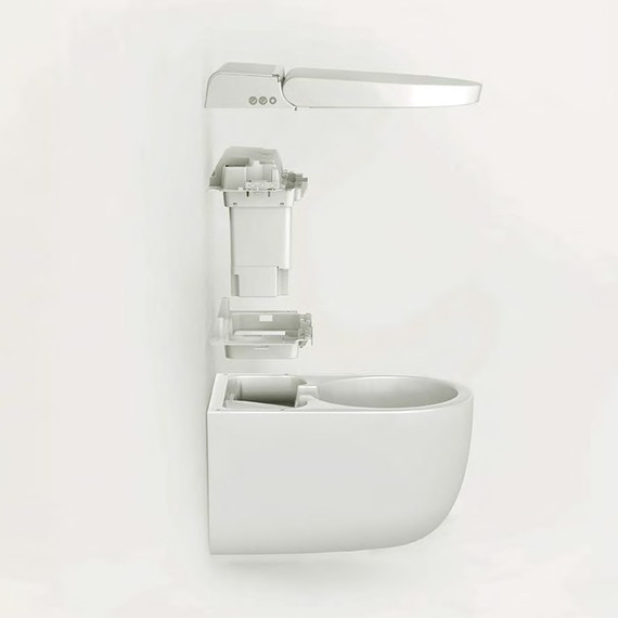 Унитаз-биде подвесной безободковый ArtCeram Hype KHYV001 01 00 с электронной крышкой - фото 6