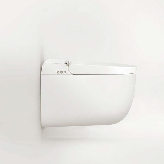 Унитаз-биде подвесной безободковый ArtCeram Hype KHYV001 01 00 с электронной крышкой - фото 4