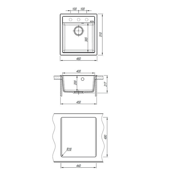 Кухонная мойка Abber Quarz AQ2901S, песочный - фото 6