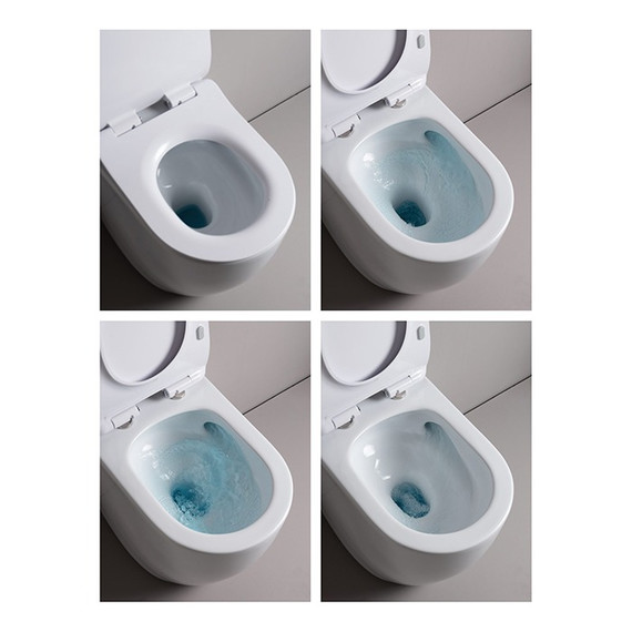 Унитаз подвесной безободковый ArtCeram File 2.0 FLV006 17 00, чёрный матовый (Система смыва торнадо) - фото 4