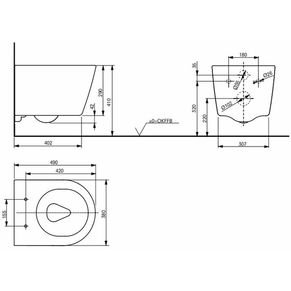 Унитаз подвесной Toto RP CW554Y с сиденьем (Система смыва торнадо) - фото 8