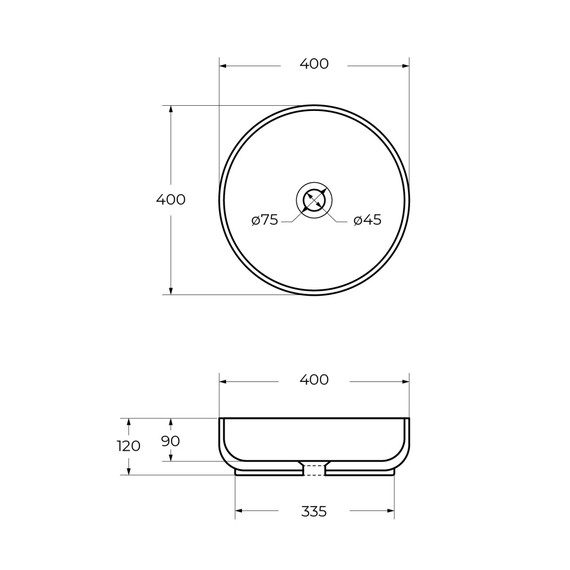 Раковина-чаша Cezares 40 см CZR-6595-GO, серый матовый - фото 8