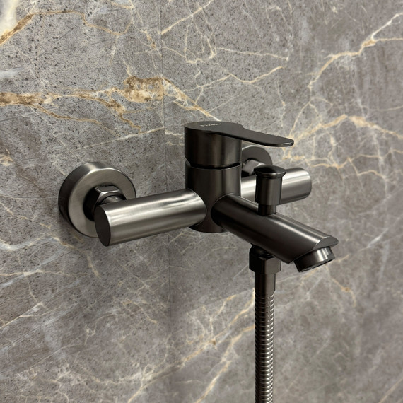 Смеситель для ванны Fixsen NORDIC FX-8803F, графит - фото 5