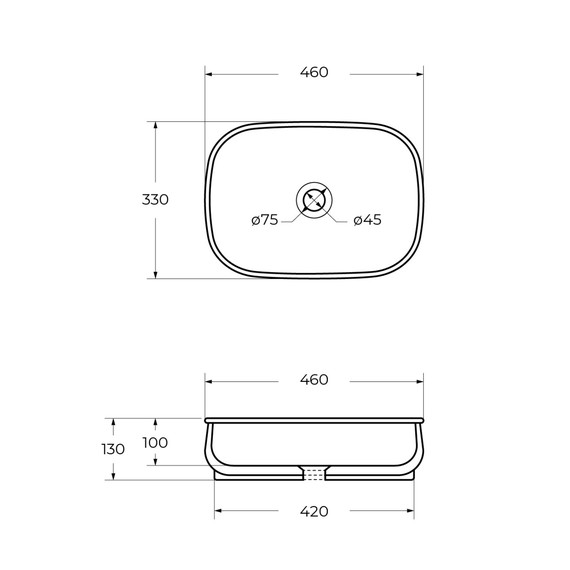 Раковина-чаша Cezares 46 см CZR-6605 - фото 8