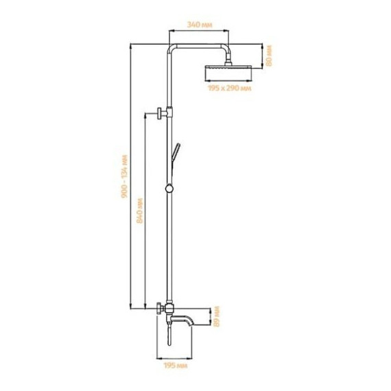 Душевая стойка с термостатом Grocenberg GB7005CR - фото 13