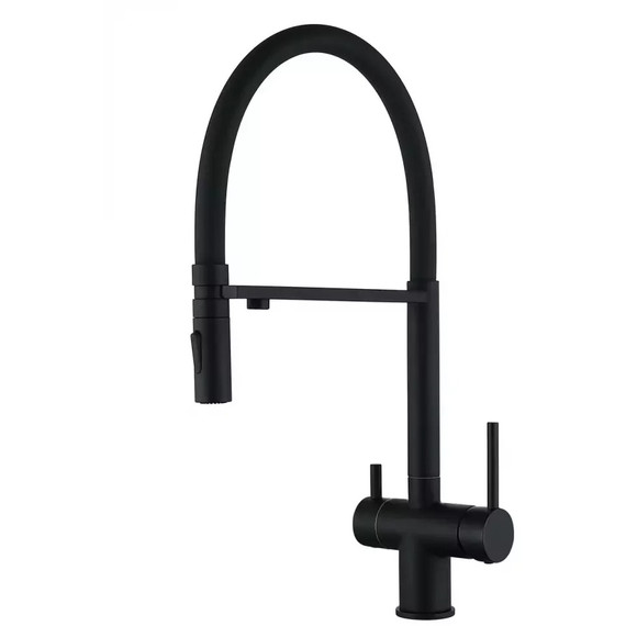 Смеситель для кухни Grocenberg GB4096BL, чёрный матовый - фото 