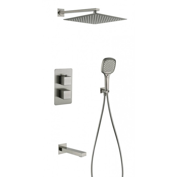 Душевая система для душа с термостатом Grocenberg GB5050NK, никель - фото 