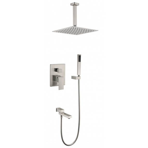 Душевая система для ванны Grocenberg GB5089NK-2, никель - фото 