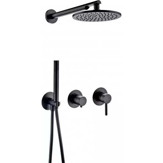 Душевая система для ванны Grocenberg GB5090BL, чёрный матовый - фото 