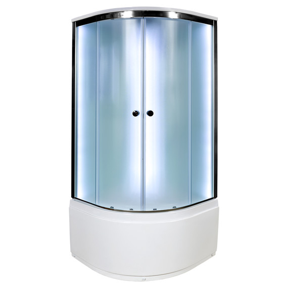 Душевая кабина Avacan 100x100 см D10SLED, хром/матовое (безсиликоновая сборка) - фото 2