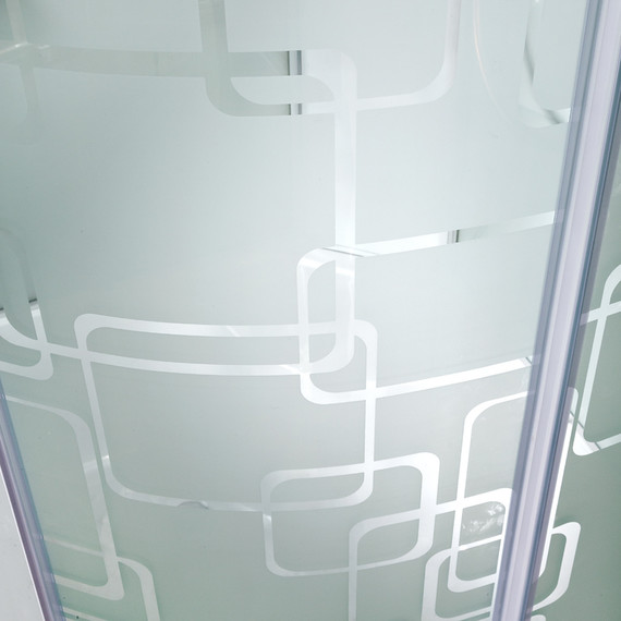 Душевая кабина Avacan 100x100 см EM1510, хром/узор (безсиликоновая сборка) - фото 14