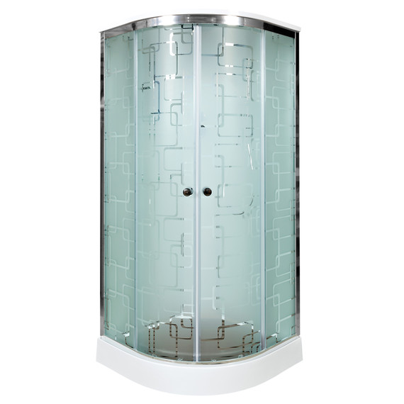 Гидробокс Avacan 80x80 см EM1580GM, хром/узор (безсиликоновая сборка) - фото 2