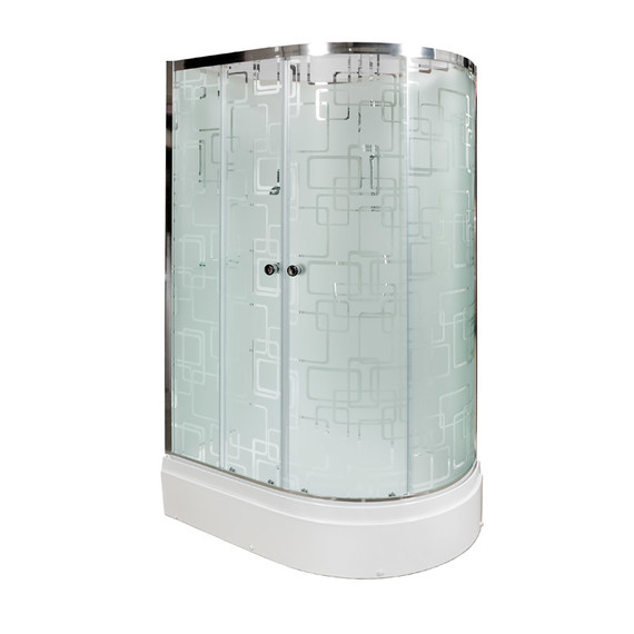 Душевая кабина Avacan 120x80 см EM2712LN, хром/узор (безсиликоновая сборка) - фото 2