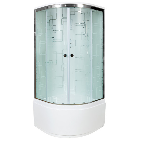 Гидробокс Avacan 100x100 см EM4510GM+EL, хром/узор (безсиликоновая сборка) - фото 2