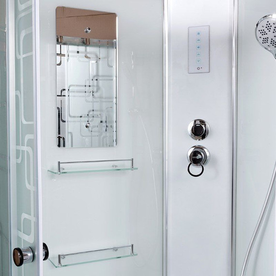 Душевая кабина Avacan 90x90 см EM1590EL, хром/узор (безсиликоновая сборка) - фото 4