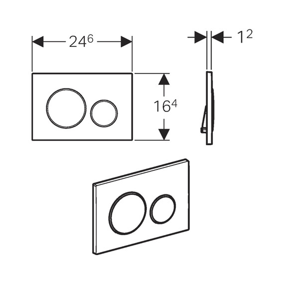Смывная клавиша Geberit Sigma 20 115.882.KJ.1 - фото 2