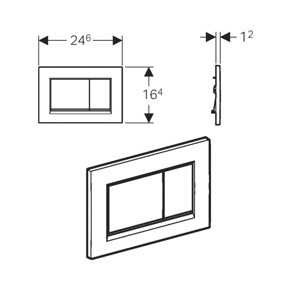 Смывная клавиша Geberit Sigma 30 115.883.KK.1 - фото 2