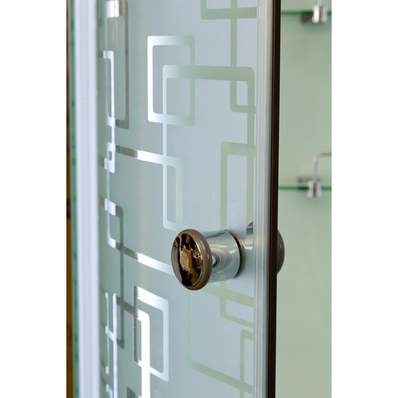 Душевая кабина Avacan 110x80 см EM4511RLED, хром/узор (безсиликоновая сборка) - фото 4