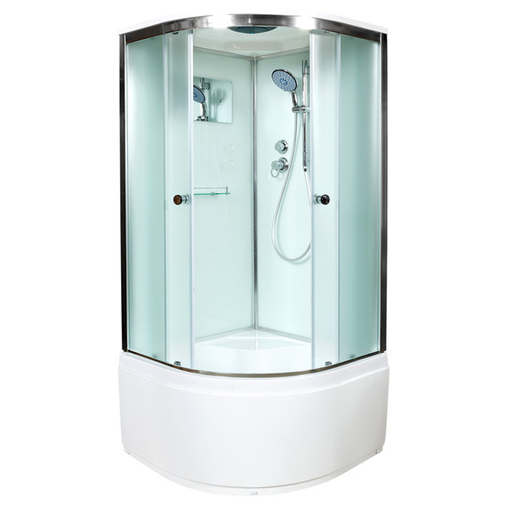 Душевая кабина Avacan 110x110 см D511S, хром/матовое (безсиликоновая сборка) - фото 
