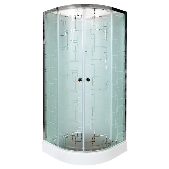 Душевая кабина Avacan 110x110 см EM2011N, белый/узор (безсиликоновая сборка) - фото 2