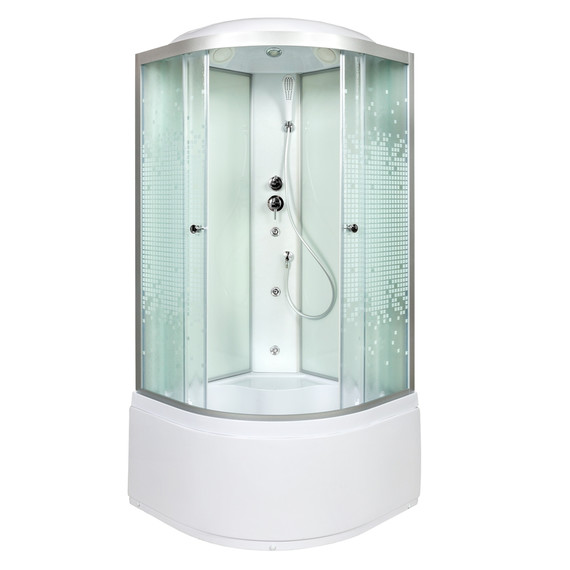 Гидробокс Avacan 80x80 см L980GM, хром/узор (безсиликоновая сборка) - фото 