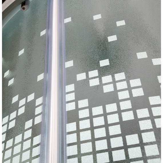 Гидробокс Avacan 80x80 см L980NGM, хром/узор (безсиликоновая сборка) - фото 7