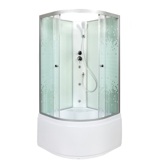 Гидробокс Avacan 80x80 см L980NGM, хром/узор (безсиликоновая сборка) - фото 