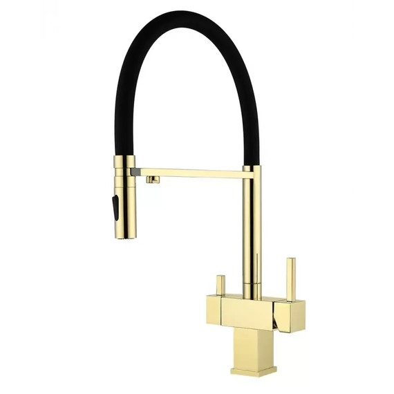Смеситель для кухни Grocenberg GB4098GO, золото - фото 