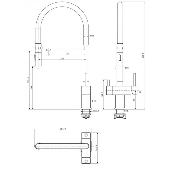 Смеситель для кухни Grocenberg GB4098GO, золото - фото 4