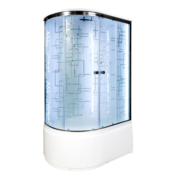 Гидробокс Avacan 120x90 см EM5012RLED+GM, хром/узор (безсиликоновая сборка) - фото 2