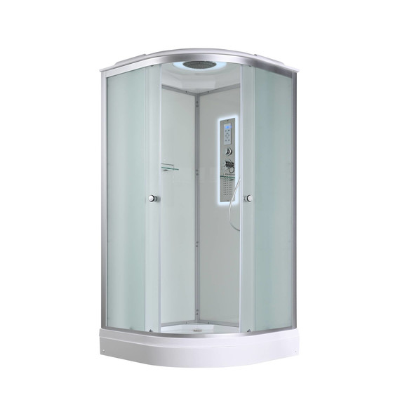 Гидробокс Avacan 80x80 см D2080LED, хром/матовое (безсиликоновая сборка) - фото 