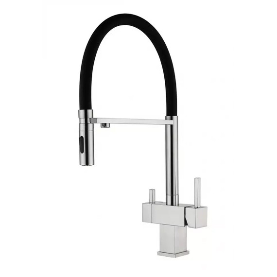 Смеситель для кухни Grocenberg GB4098NK, никель - фото 