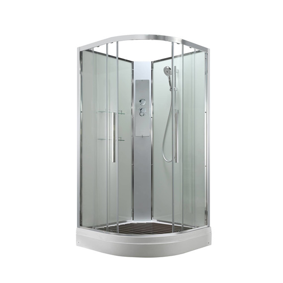 Душевая кабина Avacan 110x110 см EM2011NT, хром/прозрачное (безсиликоновая сборка) - фото 