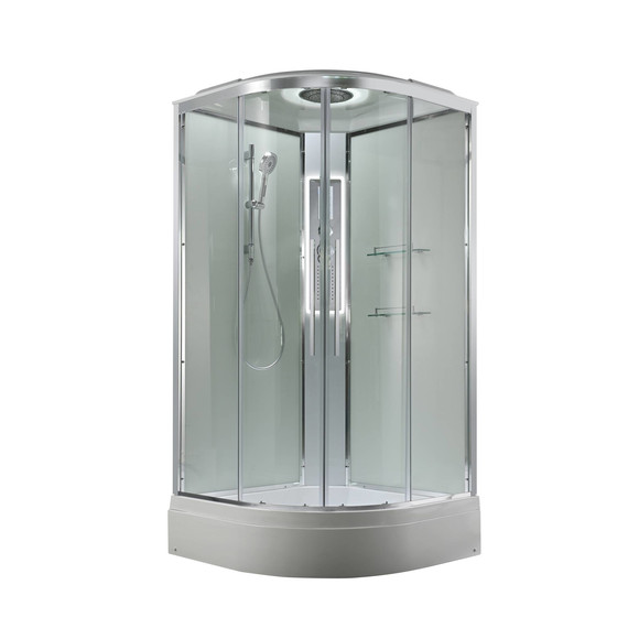 Гидробокс Avacan 90x90 см EM3090LEDT, хром/прозрачное (безсиликоновая сборка) - фото 3