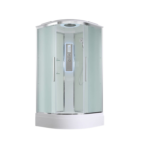 Гидробокс Avacan 90x90 см EM3090LED, хром/матовое (безсиликоновая сборка) - фото 