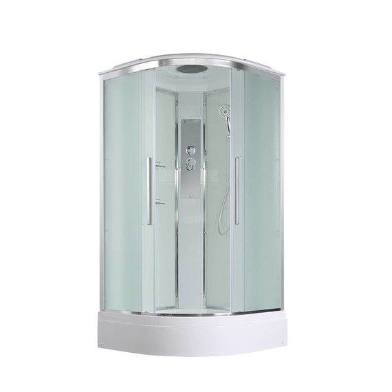 Душевая кабина Avacan 90x90 см EM3090, хром/матовое (безсиликоновая сборка) - фото 