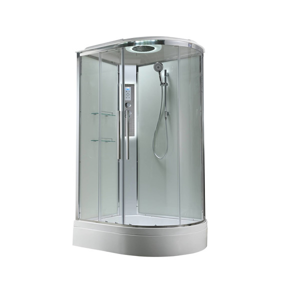 Гидробокс Avacan 120x90 см EM3912LLEDT, хром/прозрачное (безсиликоновая сборка) - фото 