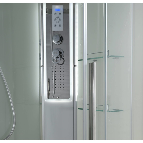 Гидробокс Avacan 120x90 см EM3912RLEDT, хром/прозрачное (безсиликоновая сборка) - фото 15