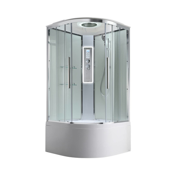 Гидробокс Avacan 100x100 см EM5010LEDT, хром/прозрачное (безсиликоновая сборка) - фото 