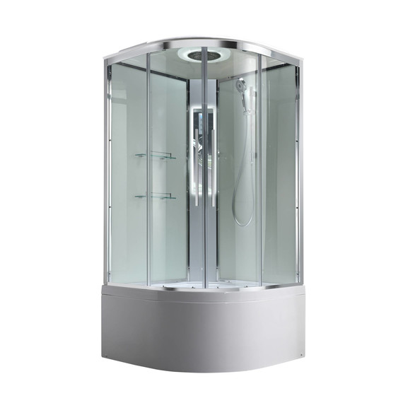 Гидробокс Avacan 100x100 см EM5010LEDT, хром/прозрачное (безсиликоновая сборка) - фото 3