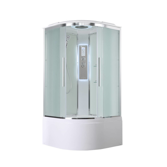 Гидробокс Avacan 90x90 см EM5090LED, хром/матовое (безсиликоновая сборка) - фото 