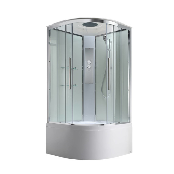 Душевая кабина Avacan 90x90 см EM5090T, хром/прозрачное (безсиликоновая сборка) - фото 